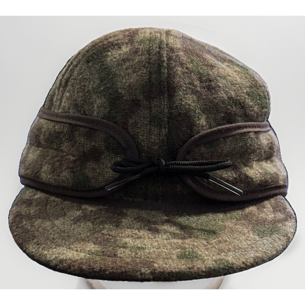 Stormy Kromer Original Kromer Cap Wool Hunters Cap Ottawa Camo Size 7 1/4 USA